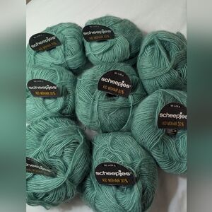 Scheepjes Kid Mohair 30% DK Yarn Green 8 Balls x  50g